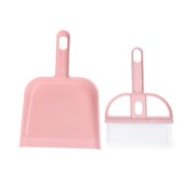 Mini Broom and Dustpan Set, Hand Broom and Brush Combo, Dust Pan for Home Cleaning, Drawers, Desktop, Sofas, and Outdoor, Portable Cleaning Tools for Home, Office, Camping, and Learning,Pink