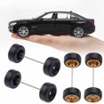 thumbnail image 2 of FurNest Roues de Voiture Modèle 1/64 avec Pneus en Caoutchouc Pièces Modifiées de Base en ABS Véhicule, 2 of 8
