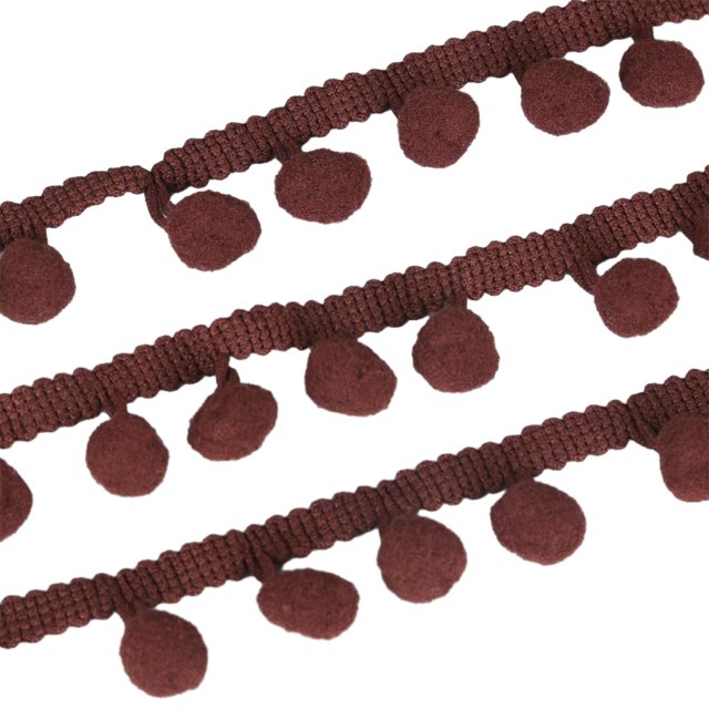 mmirethe Practical And Fashionable Trim For All DIY Needs Multiple Colors Available 5 Yards Pom Ball Lace Dark Brown