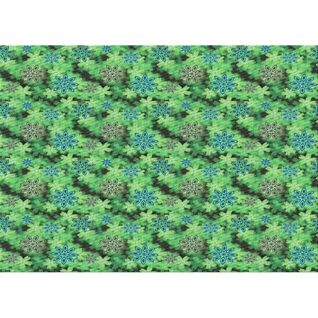 Ahgly Company Tapis Rectangulaire d'Intérieur Lavable en Machine Vert Transitionnel, 3 Pieds x 5 Pieds