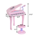 thumbnail image 4 of Qaba Mini Rose Piano musical électronique, 4 of 5