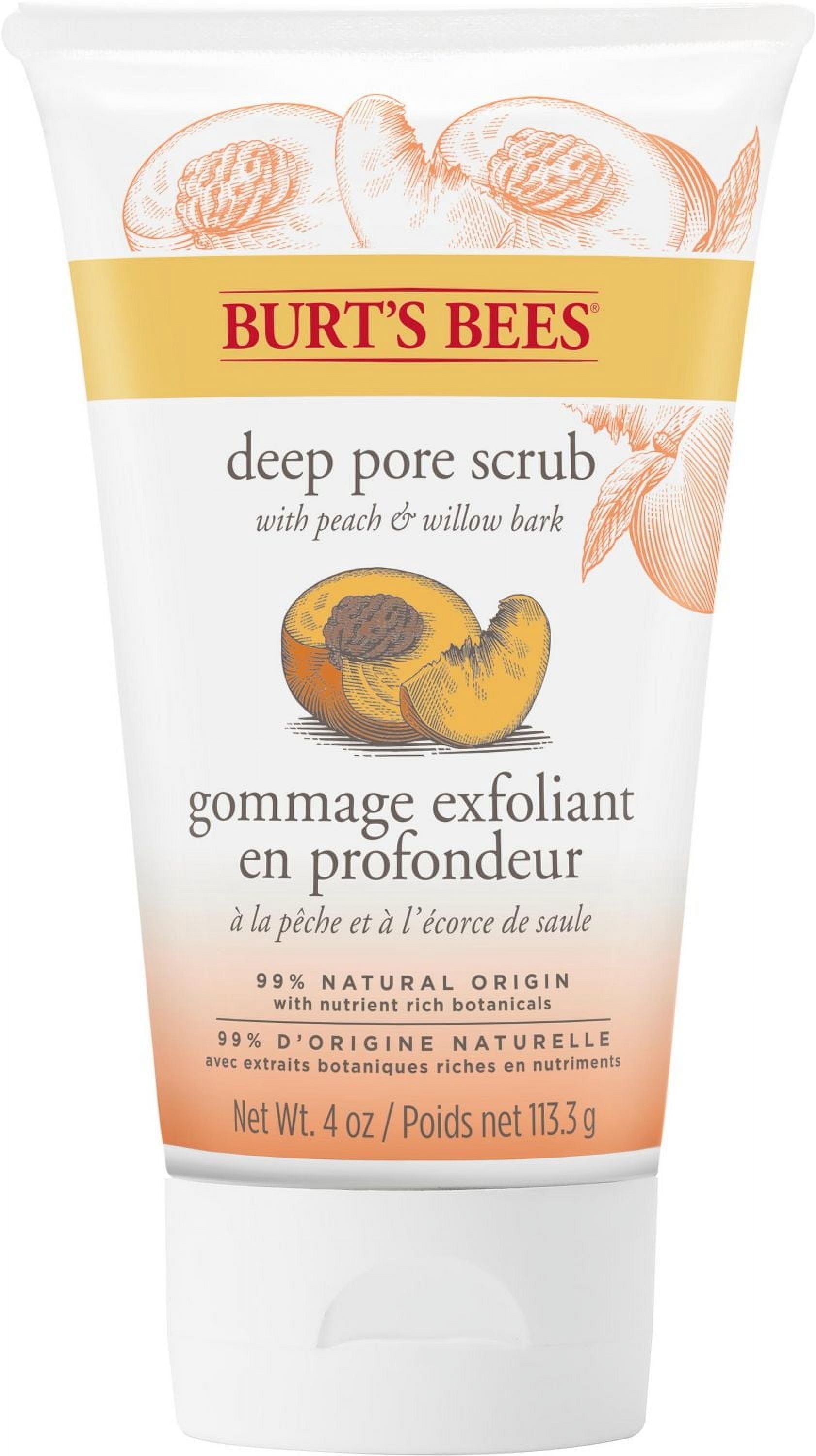 Burt’s Bees Peach and Willowbark Deep Pore Scrub,