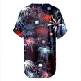 thumbnail image 4 of Débardeurs d'Été Grande Taille pour Femmes Col Ras du Cou T-Shirts Imprimés Manches Courtes T-Shirt Blouse Hauts Amples T-Shirt Col en V Femmes en Liquidation, 4 of 5