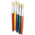 thumbnail image 1 of Brosses Rondes Stubby, Poils Naturels, Couleurs Assorties, Ensemble de 5, 1 of 1