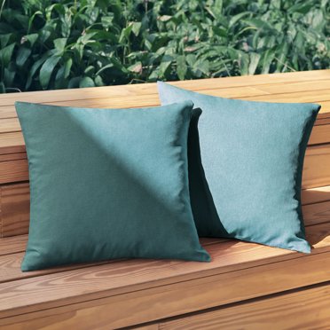 PiccoCasa 2 Pcs Waterproof Throw Pillow Covers, Decorative Green 45 x 45cm/18" x 18"