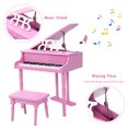 thumbnail image 4 of Costway 30 key Piano w/ Bench Wood Pink, 4 of 8