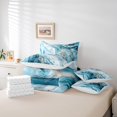 thumbnail image 4 of YST Abstract Artwork 7pcs Comforter Set Blue Marbling Bed in a Bag, Twin, 4 of 4
