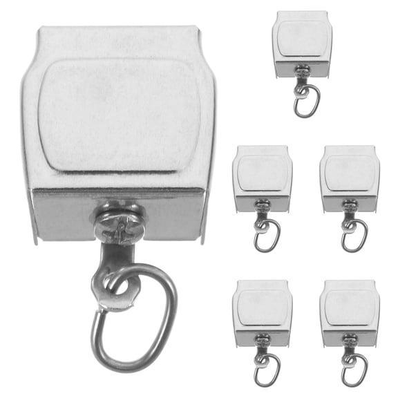 Raindrops 6 Pcs Curtain Rod Fitting Stainless Steel Finial for Track Silver Color