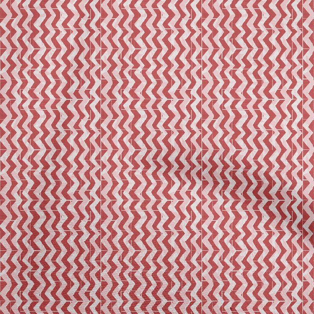 oneOone Velvet Red Fabric Chevron Craft Projects Decor Fabric Printed By The Yard 58 Inch Wide