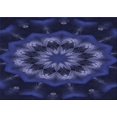 thumbnail image 1 of Ahgly Company Machine Washable Indoor Rectangle Transitional Night Blue Area Rugs, 8' x 12', 1 of 7
