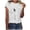 White, variant on Lixiuxyad Woman's Shirts Women Casual Letters Print Shirt O-Neck Short Sleeve Tee Tops Tunic