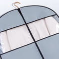 thumbnail image 3 of Heavy Duty Hanging Garment Bag with Transparent Window and Metal Zipper for Secure Clothes Storage and Travel, 3 of 3