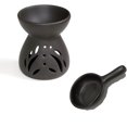 thumbnail image 1 of Beetoo Ceramic Aroma Diffuser, Black, Candle Light Source, Essential Oil Burner for Home Decor, 1 of 7