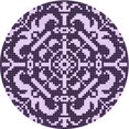 thumbnail image 1 of Ahgly Company Machine Washable Indoor Square Transitional Dark Purple Area Rugs, 3' Square, 1 of 7