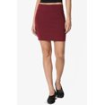 thumbnail image 2 of Jupe Tube Double Couche Taille Haute en Coton Extensible Basique pour Femmes, 2 of 7