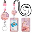 thumbnail image 4 of Zaqw Cordon Perlé Transparent Ajustable avec Porte-Identité, Couleurs Assorties, 4 of 8