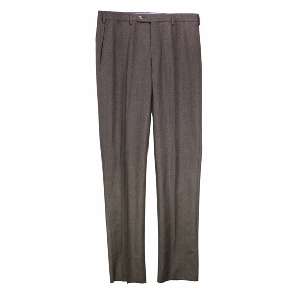 Vigano Men's Brown 1959 Collection Wool Dress Pants - 36