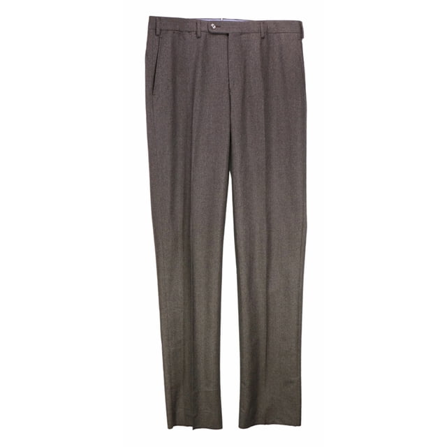 Vigano Men's Brown 1959 Collection Wool Dress Pants - 36