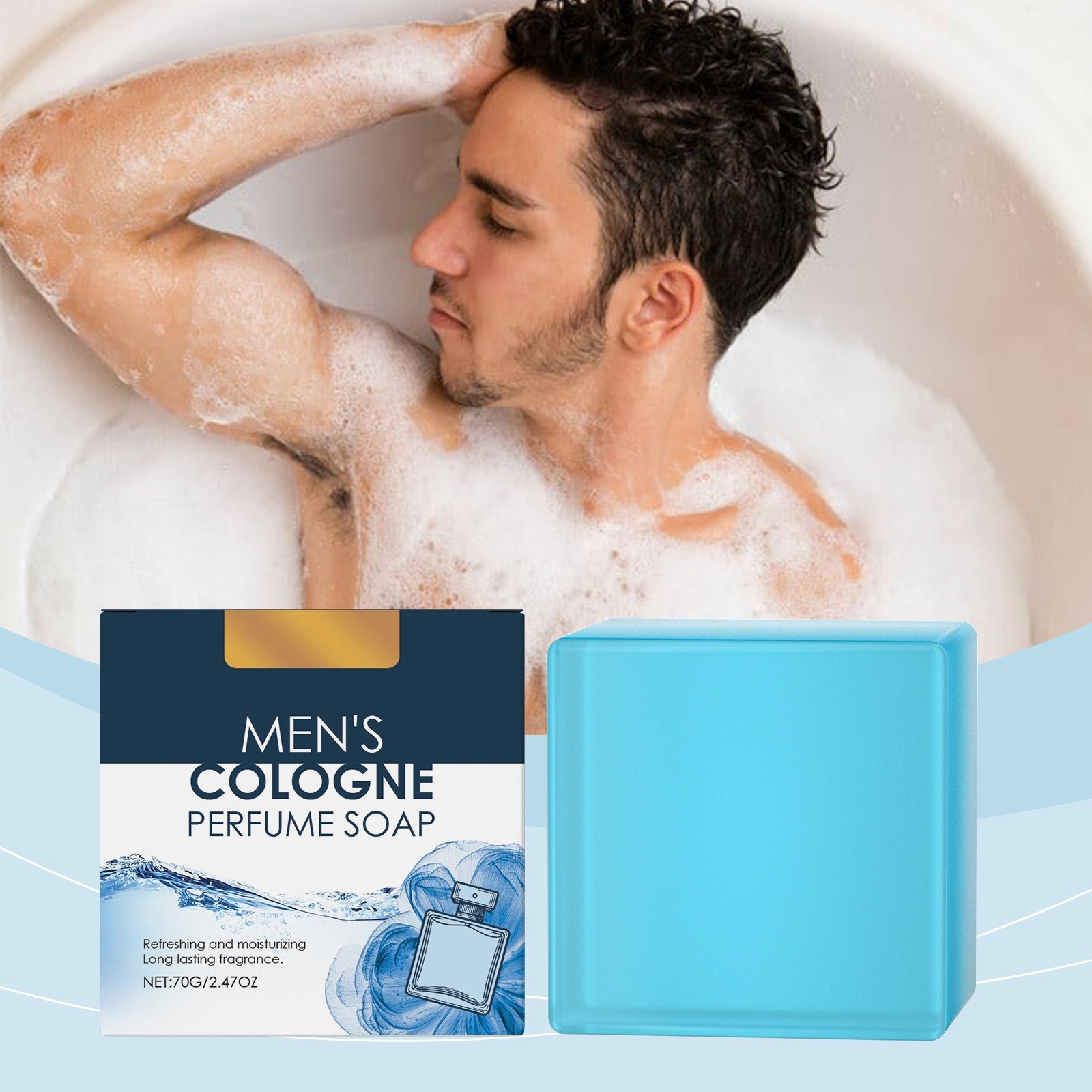 Men's Bath Soap Gentle Cleansing Body Skin Refreshing Non Greasy Comfort Care Soap