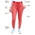 thumbnail image 2 of Adar Women's Sweetheart V-Neck Scrub Set, Heather Apple, XL, 2 of 7