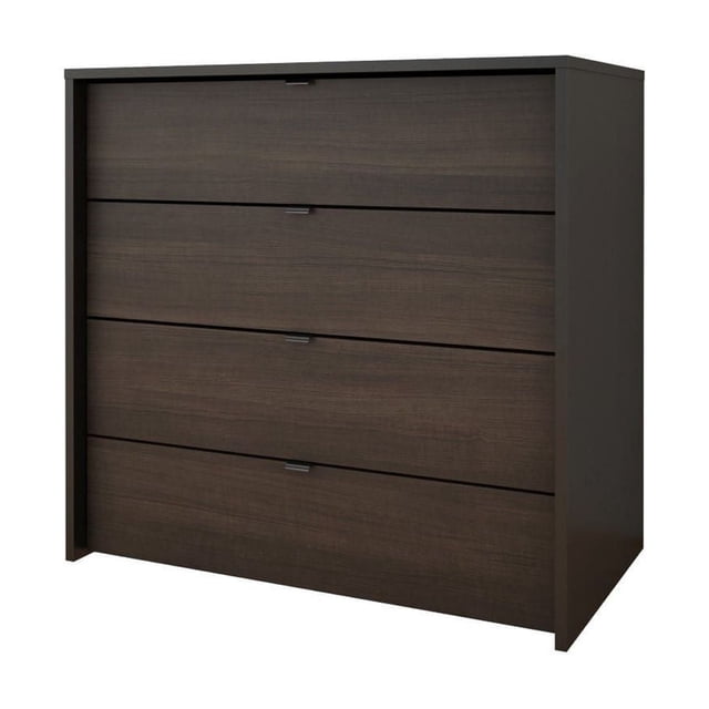 Commode 4 tiroirs Opaci-T de Nexera, noir et ébène