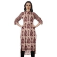 thumbnail image 1 of Moomaya Kurta d'Été en Coton Longueur Genou Imprimé Manches Retroussables Kurtis pour Femmes, 1 of 6