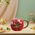 thumbnail image 3 of Abbracc Cute Ceramic Coffee Morning Cup Teacup Funny Creative Hot or Cold Drinks Ceramic Tomato, 3 of 9