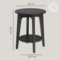 thumbnail image 3 of Round End Table Farmhouse Small Side Table Living Room Corner Table Drink Table Black, 3 of 9