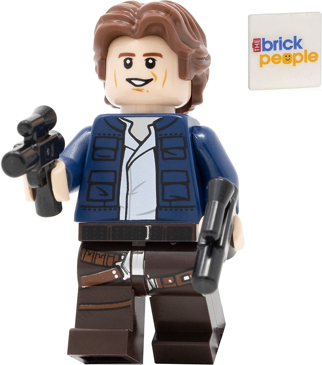 LEGO Star Wars Han Solo Minifigure Wavy Hair Twin Pistols Slave 20th Anniversary