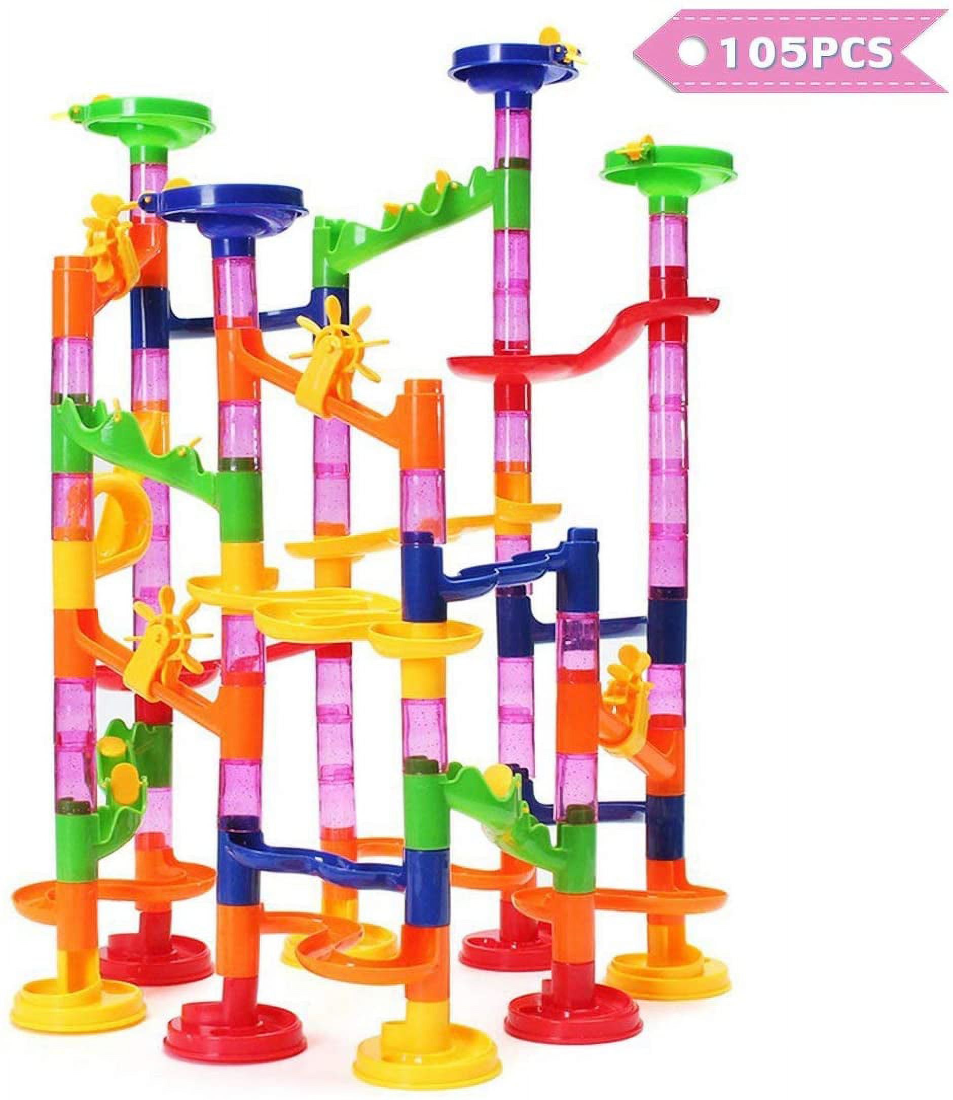 Construction Building Blocks Diy Building Blocks For Kids Toy Educational Game Marble Run Funny Play Together 105Pcs