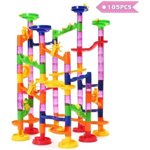 Construction Building Blocks Diy Building Blocks For Kids Toy Educational Game Marble Run Funny Play Together 105Pcs