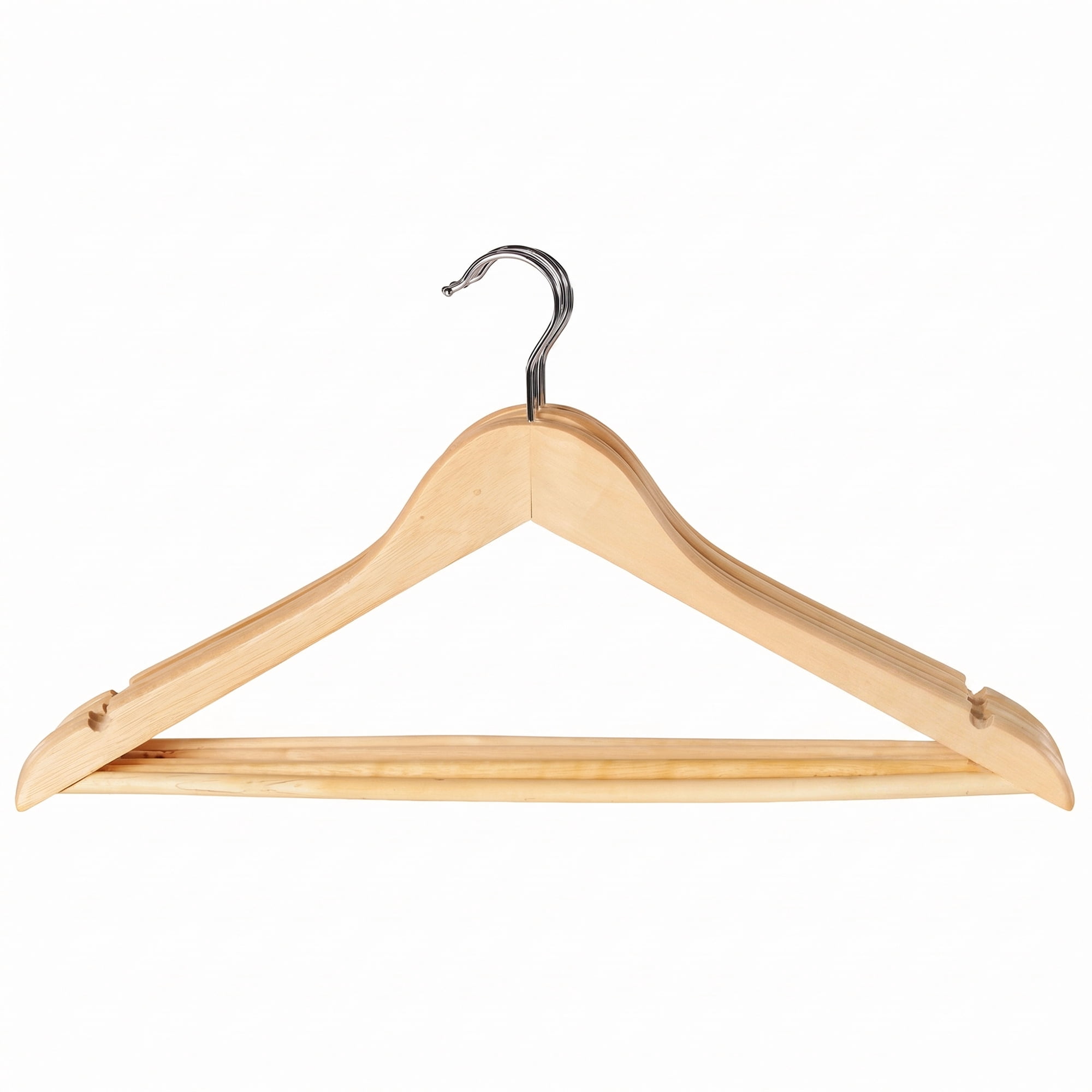 neatfreak! Contour Cintre Cintres profilés en Bois Naturel, paquet de