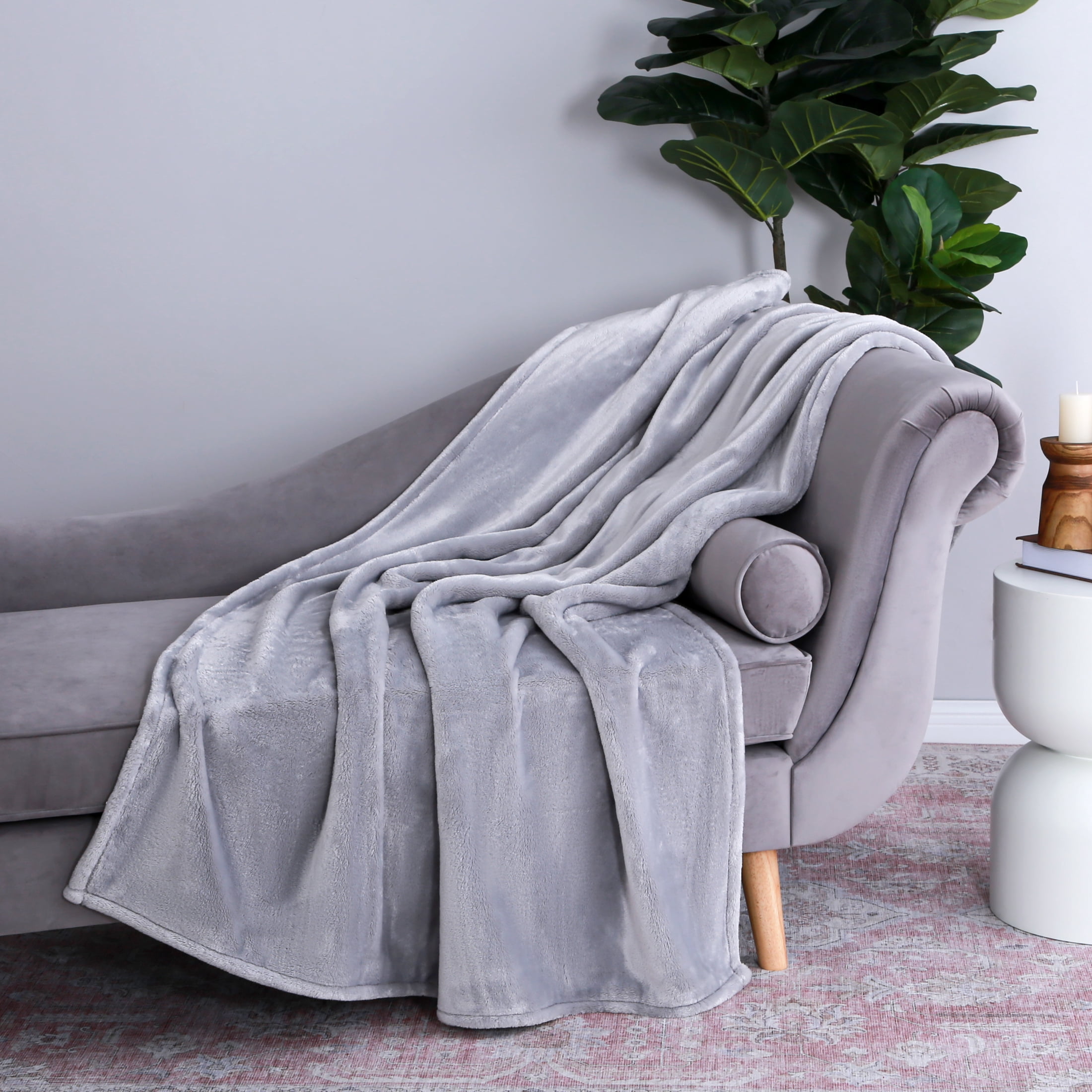 Jeté en Peluche Better Homes & Gardens Argent