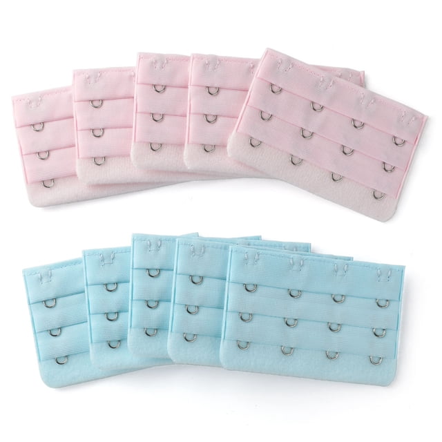 INSPIRE CHIC Women's 3 Rows 4 Hooks Bra Extenders Straps Extension