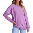 thumbnail image 2 of Meichang Long Sleeve Shirt for Women V Neck Raglan Long Sleeve Pullover Basic Solid Loose Fit Spring Sweatshirt 2025 Fashion, 2 of 5