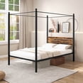 thumbnail image 4 of Gymax Full Size 4-Post Canopy Bed Frame Rustproof Metal Noise-free with Foot Pads, 4 of 10