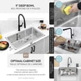thumbnail image 4 of Azuni Dual Mount 32" Stainless Steel Single Bowl Kitchen Sink with 3 Accessories C132, 4 of 11