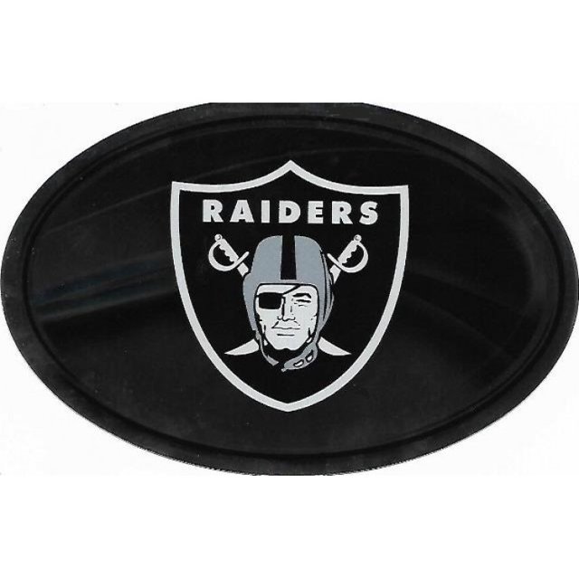Oakland Raiders Chrome Die Cut Oval Decal