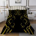 thumbnail image 1 of Erosebridal Abstract Coverlet Set Queen for Teens, Gradient Rectangle Bedding Set, Modern Checkered Decor, 1 of 5