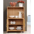 thumbnail image 4 of Pemberley Row Wood Beech Kitchen Cart Rectangular Wheels 33" H x 22" W x 15" D Unassembled, 4 of 9