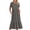 Dark Gray, variant on FcBaudy Short Sleeve Round-Neck Mid-Calf Dress,Summer Dresses for Women Women's Summer Casual Short Sleeve Crewneck Dress Casual Flowy Tiered Maxi Beach Dress With Pockets lady imitate cotton dress