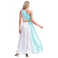 thumbnail image 3 of Aislor Robe de Danse de Louange pour Femmes Sans Manches Maxi Robe Superpositions en Mousseline Costume de Culte d'Église Tunique Cultivée Bleu Pâle TG, 3 of 7