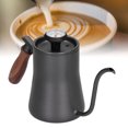 thumbnail image 4 of Coffee Kettle, Leakproof Electric Coffee Kettle Wooden Handle Water Outlet Design  For Office For Home Black, 4 of 8