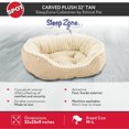 thumbnail image 2 of Sleep Zone Carved Plush Dog Bed, 2 of 4