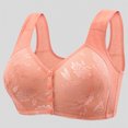thumbnail image 2 of Fgnfyis Women's Solid Color Lace Pattern Front Buckle Non Underwire Tank Top Bra Everyday Wear Bras Pink 46, 2 of 7