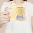 thumbnail image 4 of Tasse à Café en Porcelaine de 350 ml Tasse à Thé avec Nœud Tasse en Céramique avec Nœud et Poignée Tasse Mignonne, 4 of 5