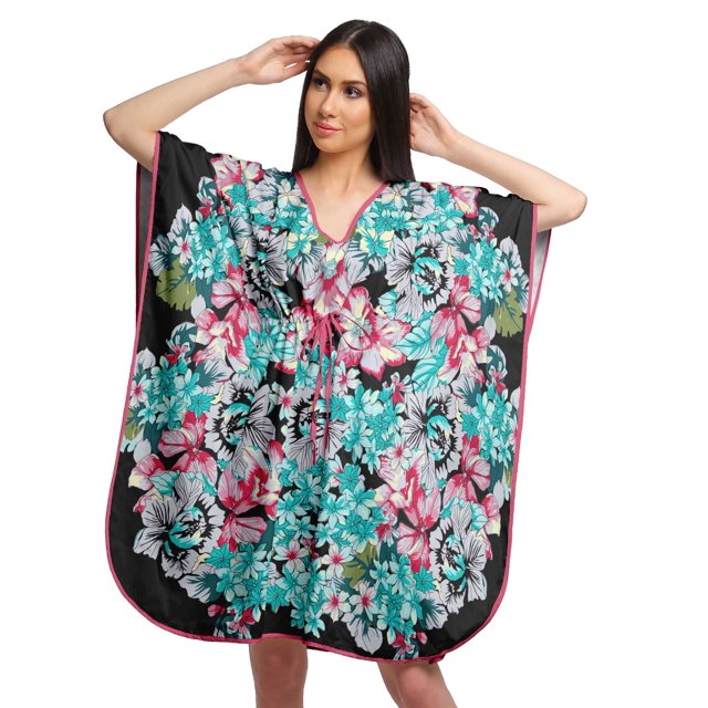 Moomaya Sortie de Plage Imprimé Kimono Caftan Kaftan Cache-Maillot pour Femmes