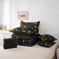 thumbnail image 5 of YST 7 Piece Yellow Honeycomb Print Bed in a Bag, Modern Abstract Geometrical Bedding Set, Twin Size, Black Hexagonal Pattern, Polyester Microfiber, Comforter & Duvet Type, 7 Count, 5 of 5