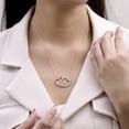 thumbnail image 5 of JeenMata Lab Grown Diamond Interlocking Heart Shape Pendant Necklace in Rose Gold Plating, 5 of 5