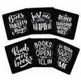 thumbnail image 1 of Inkdotpot Set of 6 Drink Coasters Easy Clean 4-inch SquareCoastersCork Base-Reusable- Quotes, 1 of 8